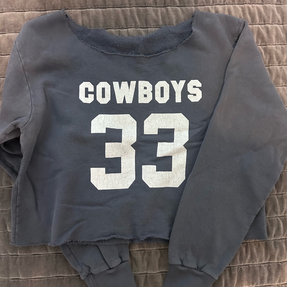 Brandy Melville Gray Cowboys Sweatshirt